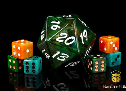 Gamers Guild AZ Baron of Dice Baron of Dice: Big Ass D20 - Green Nature Baron of Dice