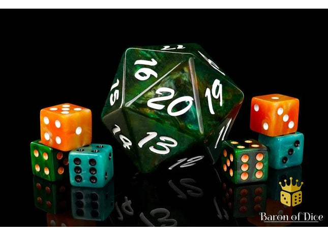 Gamers Guild AZ Baron of Dice Baron of Dice: Big Ass D20 - Green Nature Baron of Dice