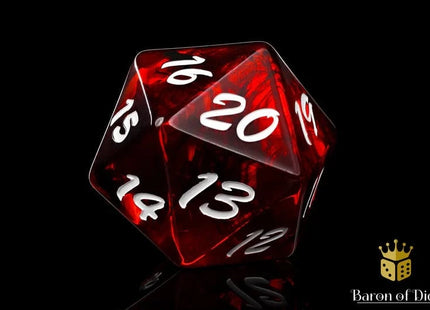 Gamers Guild AZ Baron of Dice Baron of Dice: Big Ass D20 - Red Fire Baron of Dice