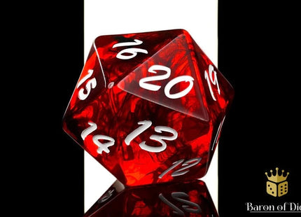 Gamers Guild AZ Baron of Dice Baron of Dice: Big Ass D20 - Red Fire Baron of Dice