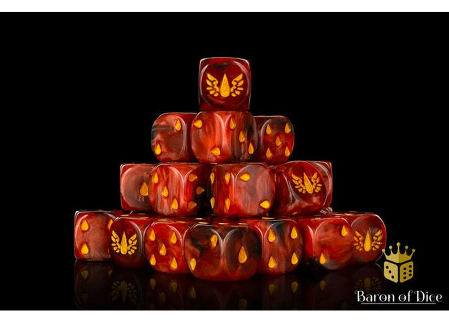 Gamers Guild AZ Baron of Dice Baron of Dice: Blood Soaked Angels Dice / Round Corner Baron of Dice