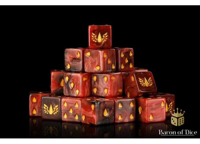 Gamers Guild AZ Baron of Dice Baron of Dice: Blood Soaked Angels Dice / Square Corner Baron of Dice