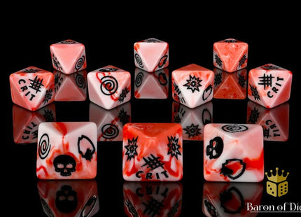 Gamers Guild AZ Baron of Dice Baron of Dice: Bloody Claws D8 Dice Set Baron of Dice