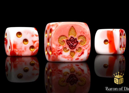Gamers Guild AZ Baron of Dice Baron of Dice: Bloody Rose Round Dice Baron of Dice