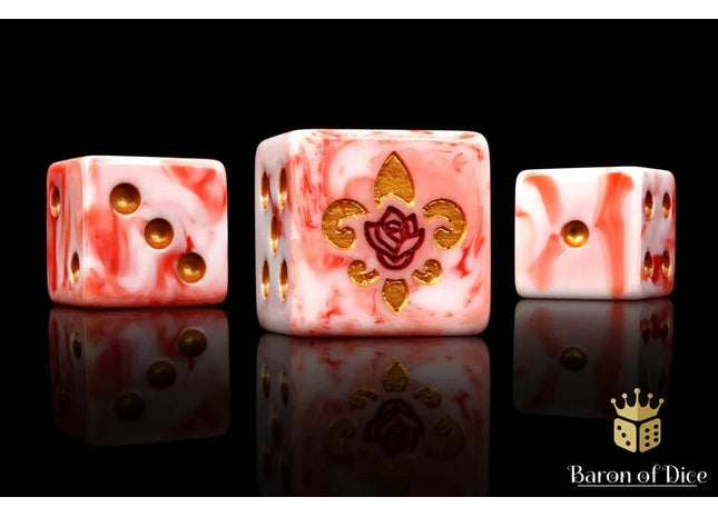 Gamers Guild AZ Baron of Dice Baron of Dice: Bloody Rose Square Dice Baron of Dice