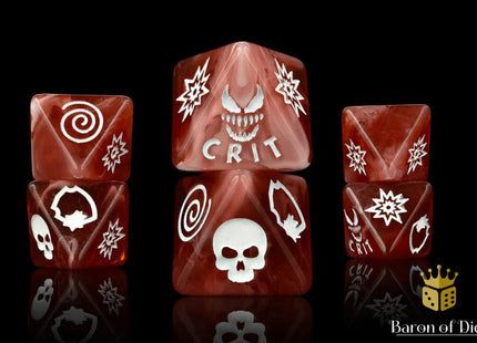 Gamers Guild AZ Baron of Dice Baron of Dice: Bloody Symbiote Dice - D8  Set Baron of Dice