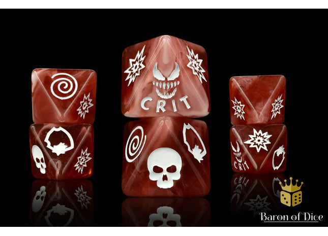 Gamers Guild AZ Baron of Dice Baron of Dice: Bloody Symbiote Dice - D8  Set Baron of Dice