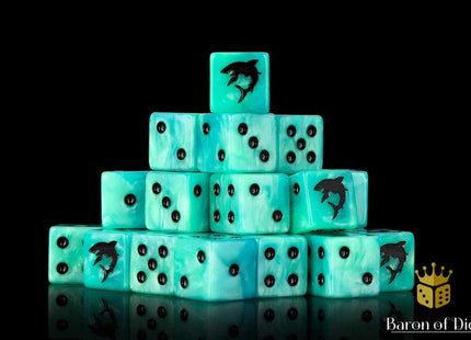 Gamers Guild AZ Baron of Dice Baron of Dice: Carcharodon "Great White Shark" Dice / Square Corner Baron of Dice