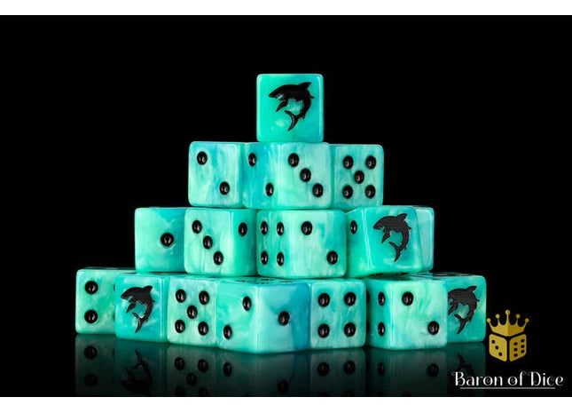 Gamers Guild AZ Baron of Dice Baron of Dice: Carcharodon "Great White Shark" Dice / Square Corner Baron of Dice