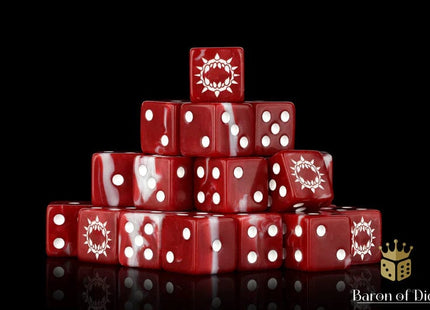 Gamers Guild AZ Baron of Dice Baron of Dice: Carnage Dice - Red Dice / Square Corner Baron of Dice