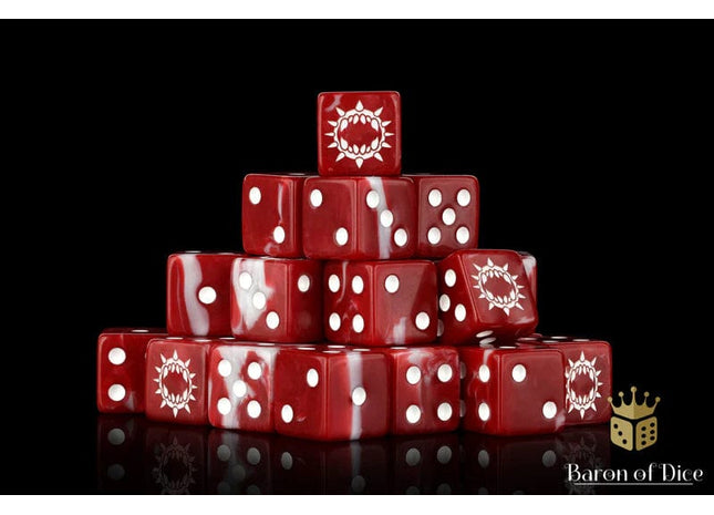 Gamers Guild AZ Baron of Dice Baron of Dice: Carnage Dice - Red Dice / Square Corner Baron of Dice
