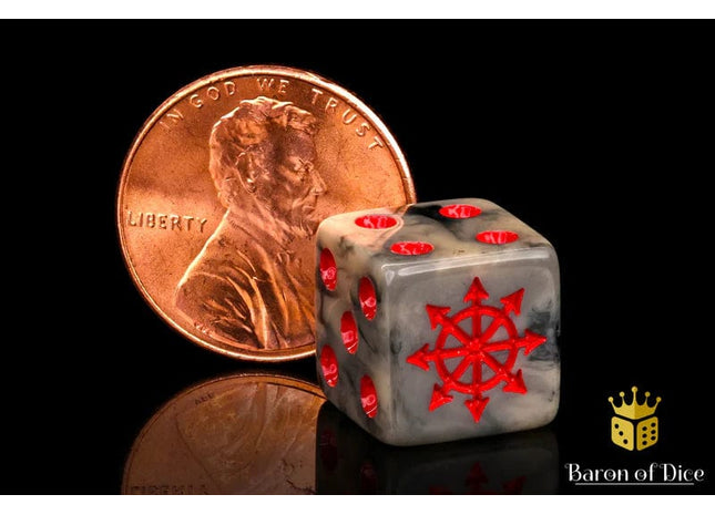 Gamers Guild AZ Baron of Dice Baron of Dice: Chaos Demon Dice - Marbled Dice / 12mm Mini Baron of Dice