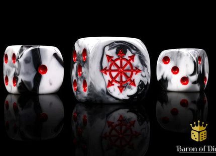 Gamers Guild AZ Baron of Dice Baron of Dice: Chaos Demon Dice - Marbled Dice / Round Corner Baron of Dice