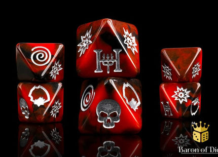 Gamers Guild AZ Baron of Dice Baron of Dice: Child Of Hell D8 Dice  Set Baron of Dice