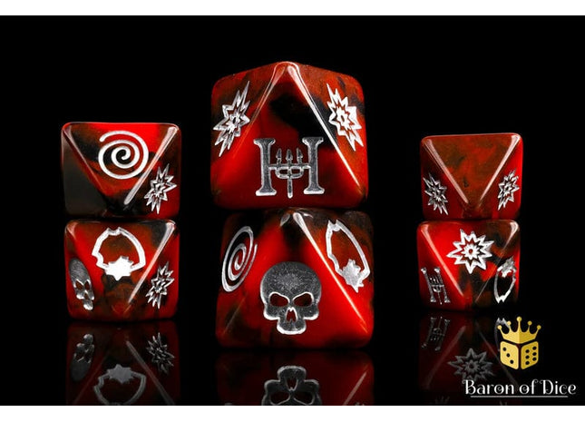 Gamers Guild AZ Baron of Dice Baron of Dice: Child Of Hell D8 Dice  Set Baron of Dice