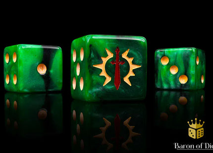Gamers Guild AZ Baron of Dice Baron of Dice: Consecrated Blades Green Dice - Set of 25 Baron of Dice