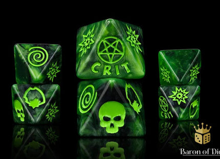 Gamers Guild AZ Baron of Dice Baron of Dice: Dark Illuminati D8 Dice  Set Baron of Dice