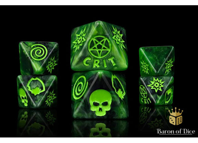 Gamers Guild AZ Baron of Dice Baron of Dice: Dark Illuminati D8 Dice  Set Baron of Dice