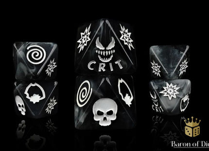 Gamers Guild AZ Baron of Dice Baron of Dice: Dark Symbiote D8 Dice  Set Baron of Dice