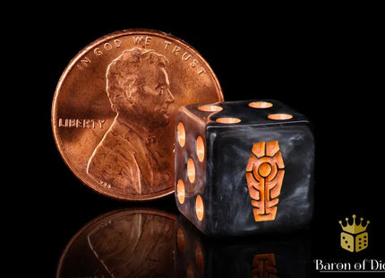 Gamers Guild AZ Baron of Dice Baron of Dice: Day of the Dead, Orange Coffin, 16mm Dice / Square Corner Baron of Dice