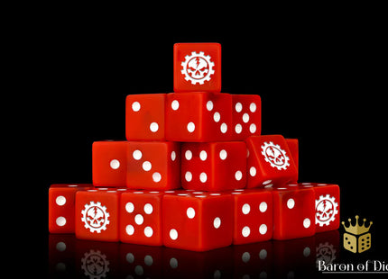 Gamers Guild AZ Baron of Dice Baron of Dice: Death Engines - Red Set of 25 (Square Corner) Baron of Dice
