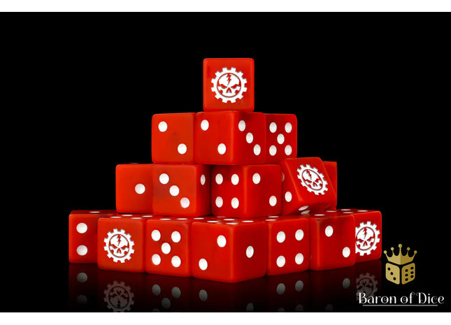 Gamers Guild AZ Baron of Dice Baron of Dice: Death Engines - Red Set of 25 (Square Corner) Baron of Dice