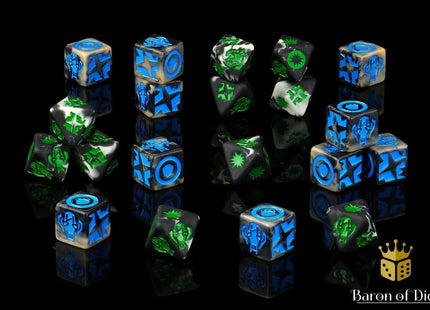 Gamers Guild AZ Baron of Dice Baron of Dice: Droid General (Dark) Galactic Skirmish Dice - Set of 20 Baron of Dice