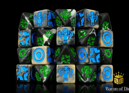 Gamers Guild AZ Baron of Dice Baron of Dice: Droid General (Dark) Galactic Skirmish Dice - Set of 20 Baron of Dice