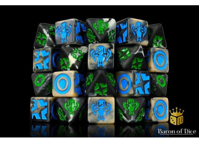 Gamers Guild AZ Baron of Dice Baron of Dice: Droid General (Dark) Galactic Skirmish Dice - Set of 20 Baron of Dice