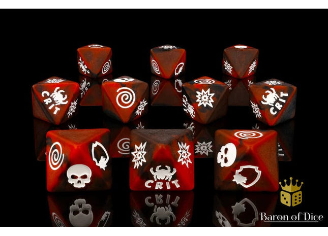 Gamers Guild AZ Baron of Dice Baron of Dice: Electric Spider D8 Dice  Set Baron of Dice