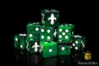 Gamers Guild AZ Baron of Dice Baron of Dice: Fleur De Lis Green 16mm Dice / Square Corner Baron of Dice