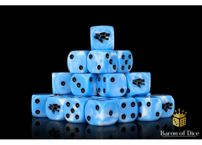 Gamers Guild AZ Baron of Dice Baron of Dice: Frost Wolf 16mm Dice / Round corner Baron of Dice