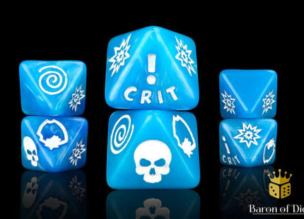 Gamers Guild AZ Baron of Dice Baron of Dice: Generic Blue D8 Dice  Set Baron of Dice