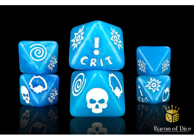 Gamers Guild AZ Baron of Dice Baron of Dice: Generic Blue D8 Dice  Set Baron of Dice