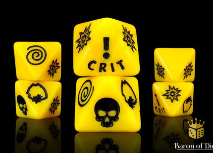 Gamers Guild AZ Baron of Dice Baron of Dice: Generic Yellow D8 Dice  Set Baron of Dice