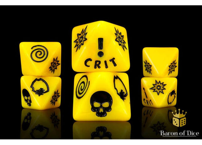 Gamers Guild AZ Baron of Dice Baron of Dice: Generic Yellow D8 Dice  Set Baron of Dice