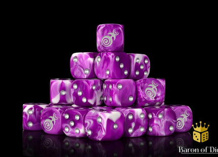 Gamers Guild AZ Baron of Dice Baron of Dice: Gluttony, Silver Inlay, Dice / Round Corner Baron of Dice