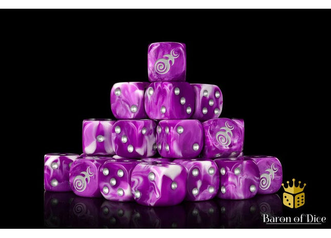Gamers Guild AZ Baron of Dice Baron of Dice: Gluttony, Silver Inlay, Dice / Round Corner Baron of Dice