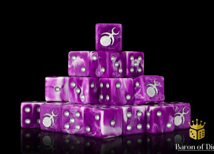 Gamers Guild AZ Baron of Dice Baron of Dice: Gluttony, Silver Inlay, Dice / Square Corner Baron of Dice