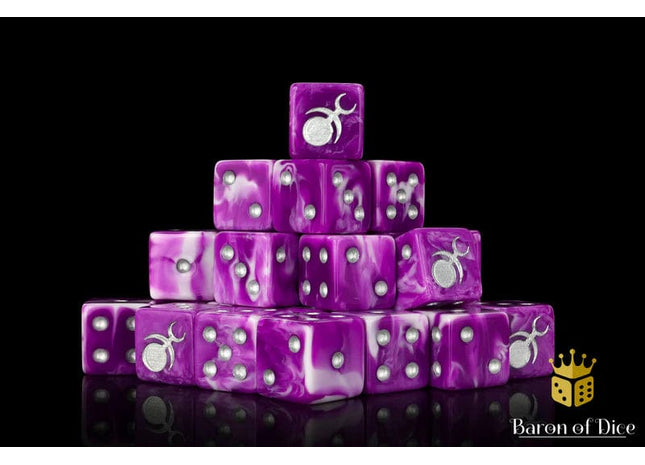 Gamers Guild AZ Baron of Dice Baron of Dice: Gluttony, Silver Inlay, Dice / Square Corner Baron of Dice