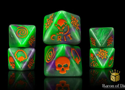 Gamers Guild AZ Baron of Dice Baron of Dice: Goblin King D8 Dice  Set Baron of Dice