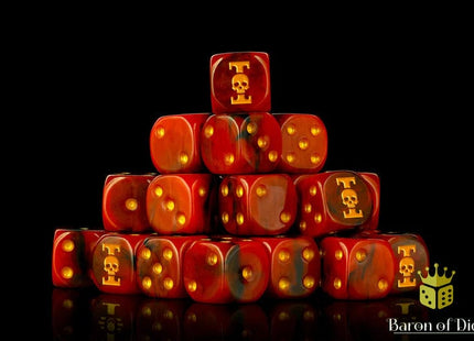 Gamers Guild AZ Baron of Dice Baron of Dice: Inquisition Red 16mm Dice / Round Corner Baron of Dice