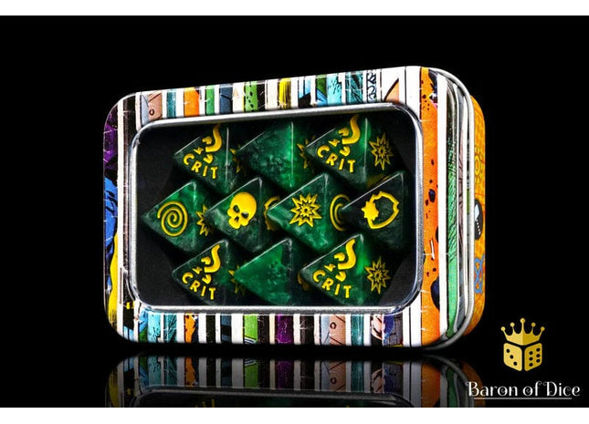 Gamers Guild AZ Baron of Dice Baron of Dice: Mad Doc D8 Dice  Set Baron of Dice