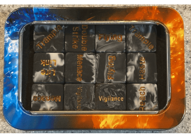 Gamers Guild AZ Baron of Dice Baron of Dice: Magic: The Gathering Keyword Counters - Matte Black - Set of 10 Baron of Dice