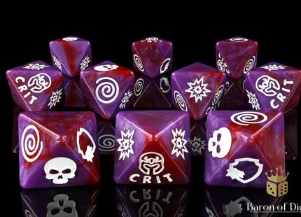 Gamers Guild AZ Baron of Dice Baron of Dice: Menacing Mutants D8 Dice  Set Baron of Dice