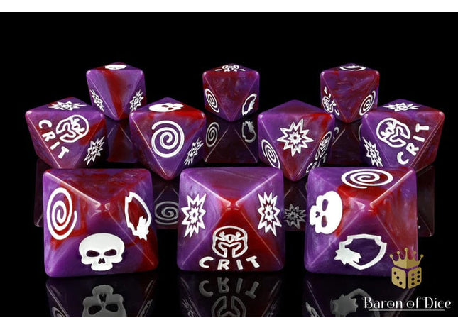 Gamers Guild AZ Baron of Dice Baron of Dice: Menacing Mutants D8 Dice  Set Baron of Dice