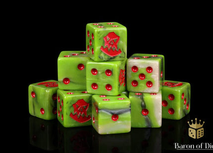 Gamers Guild AZ Baron of Dice Baron of Dice: Orc, OG, Red Dice / Square Corner Baron of Dice