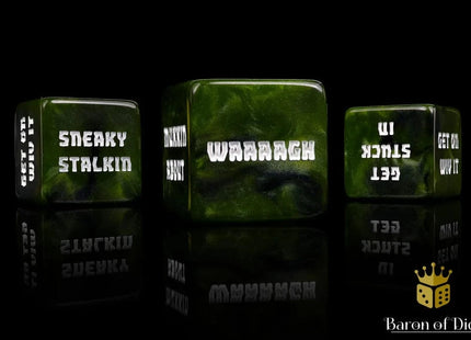 Gamers Guild AZ Baron of Dice Baron of Dice: Ork Tactic Square Dice Baron of Dice