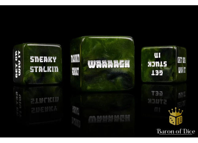 Gamers Guild AZ Baron of Dice Baron of Dice: Ork Tactic Square Dice Baron of Dice