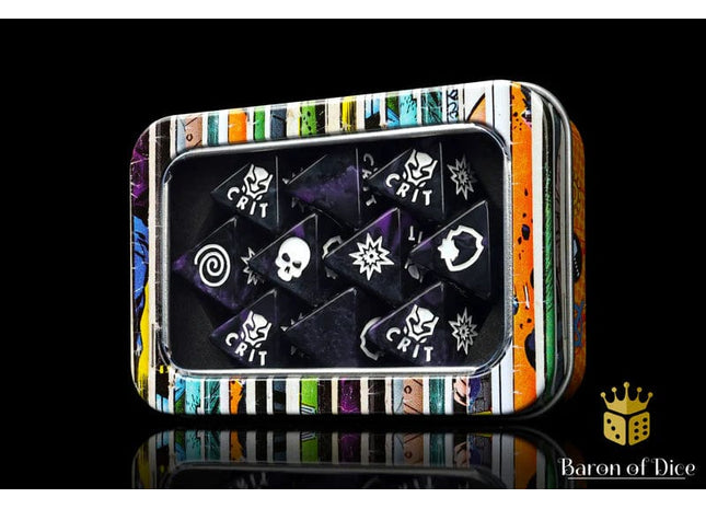 Gamers Guild AZ Baron of Dice Baron of Dice: Panther Purple D8 Dice  Set Baron of Dice